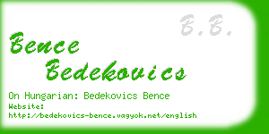 bence bedekovics business card